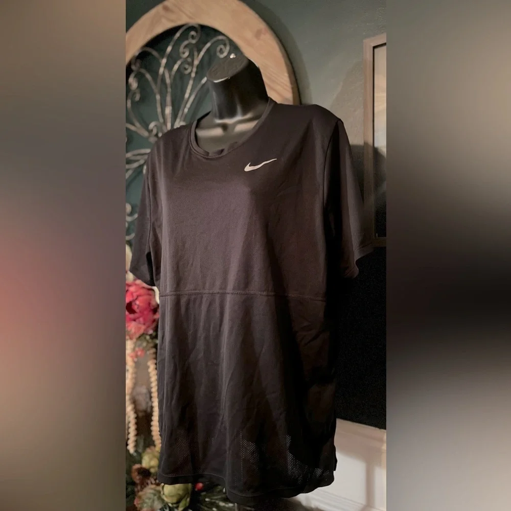 Nike Black Tee with White Swoosh
